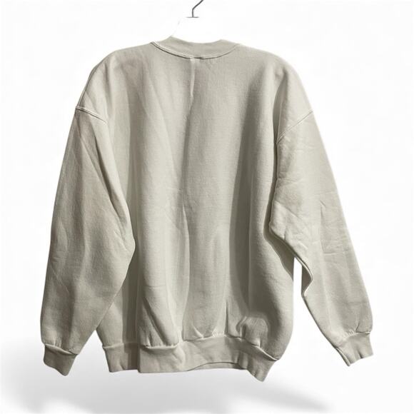 Vintage Crewneck Sweatshirt Size Large White Toy Drive 2001 Dick Biondi Hanes - Picture 2 of 7